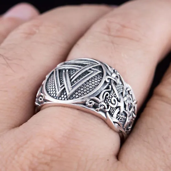 Valknut Ring - Sterling Silver or Gold