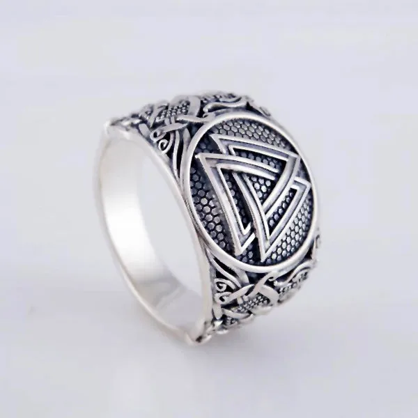 Valknut Ring - Sterling Silver or Gold