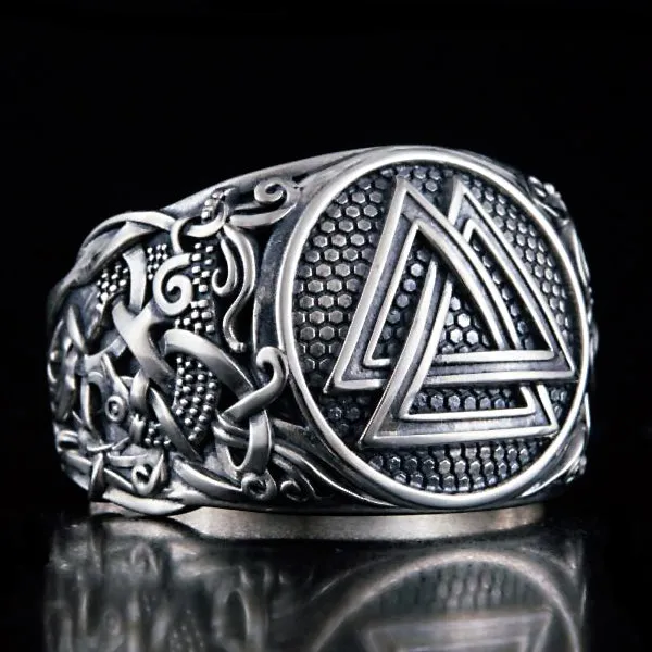 Valknut Ring - Sterling Silver or Gold