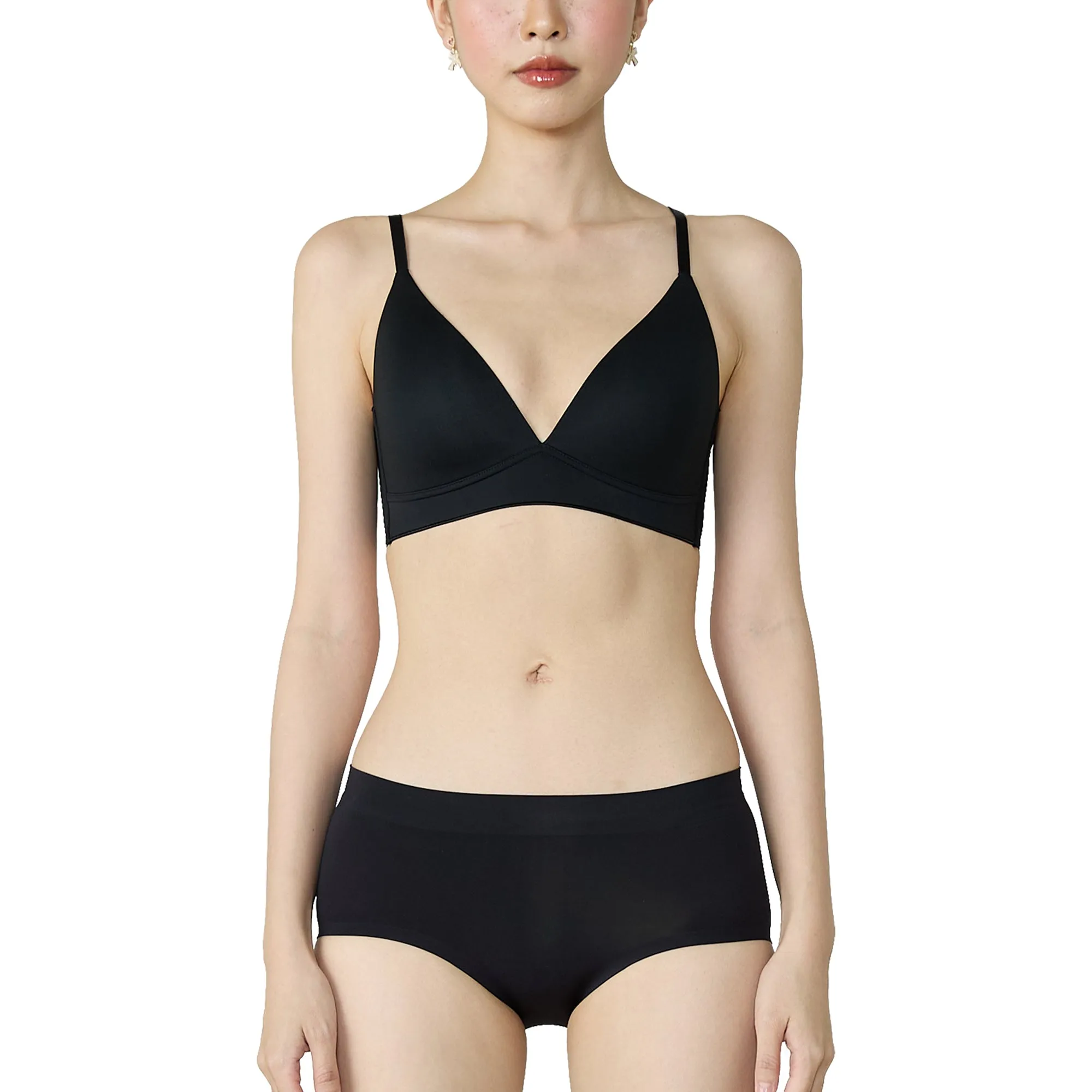 Wacoal Mood Smooth Bra ชุดชั้นในวัยรุ่น บราไร้ตะเข็บ รุ่น MM1X82 (เข้าคู่ MU3194) สีดำ (BL)