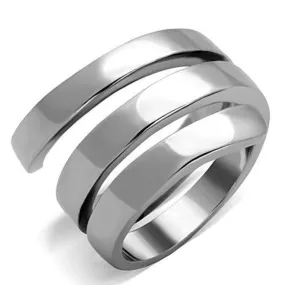 WildKlass Stainless Steel Spiral Ring High Polished (no Plating) Women