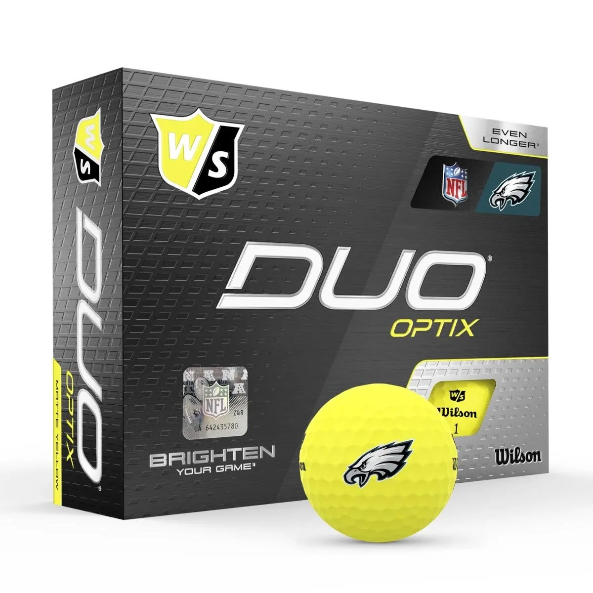 Wilson Staff Duo Optix NFL Team Licensed Golf Balls - Matte Yellow